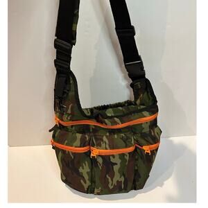 Diaper Dude Camo Messenger Diaper Bag Multi Zip Crossbody Hands Free Gear